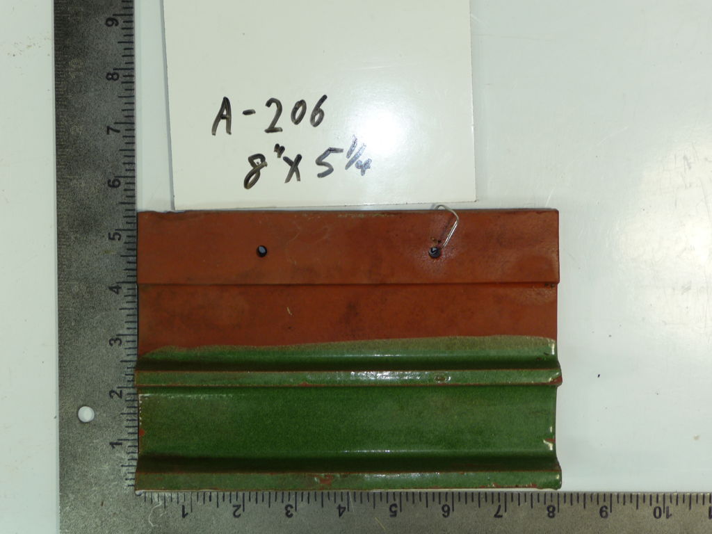 PRODUCT: A-206 > Ludowici Closed Shingle 8 x 5.25 Old Brookville Green Smooth (Reclaimed) U/E
