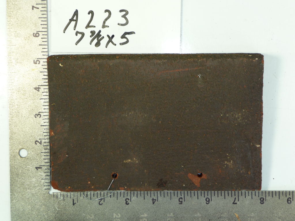 PRODUCT: A-223 > Ludowici Lanai 7 3/8 x 5 Dark Brown Weathered (Reclaimed) Short Top