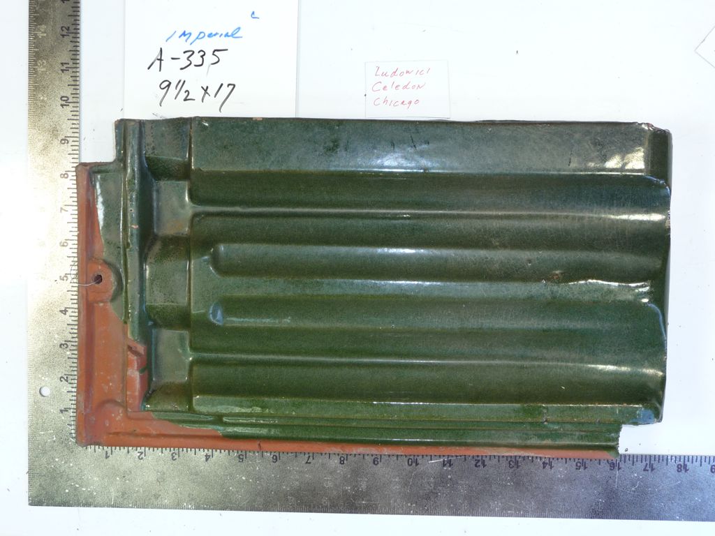 PRODUCT: A-335 > Ludowici French Standard 16 x 9 Old Brookville Green Smooth (Reclaimed) F/T