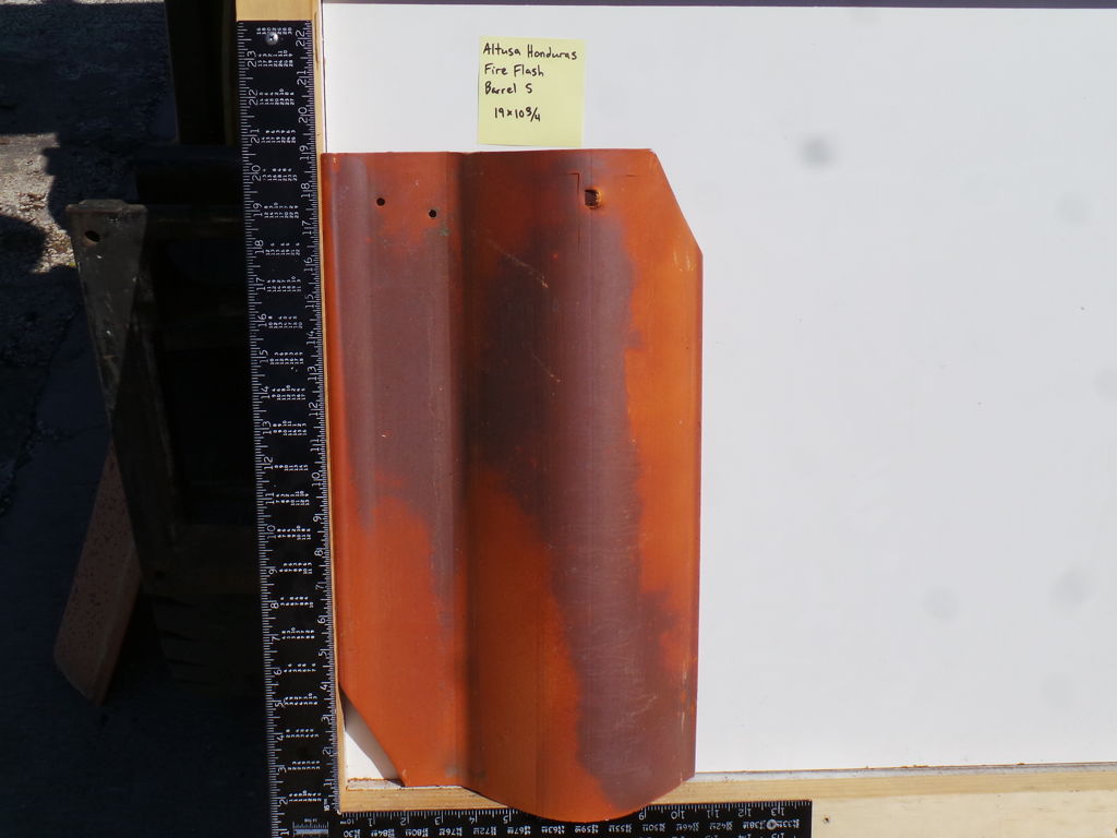 PRODUCT: FL-162 > Clay Altusa 19 ½ x 10 ½ Honduras Spanish Red Fire Flash Smooth (Reclaimed) S Tile