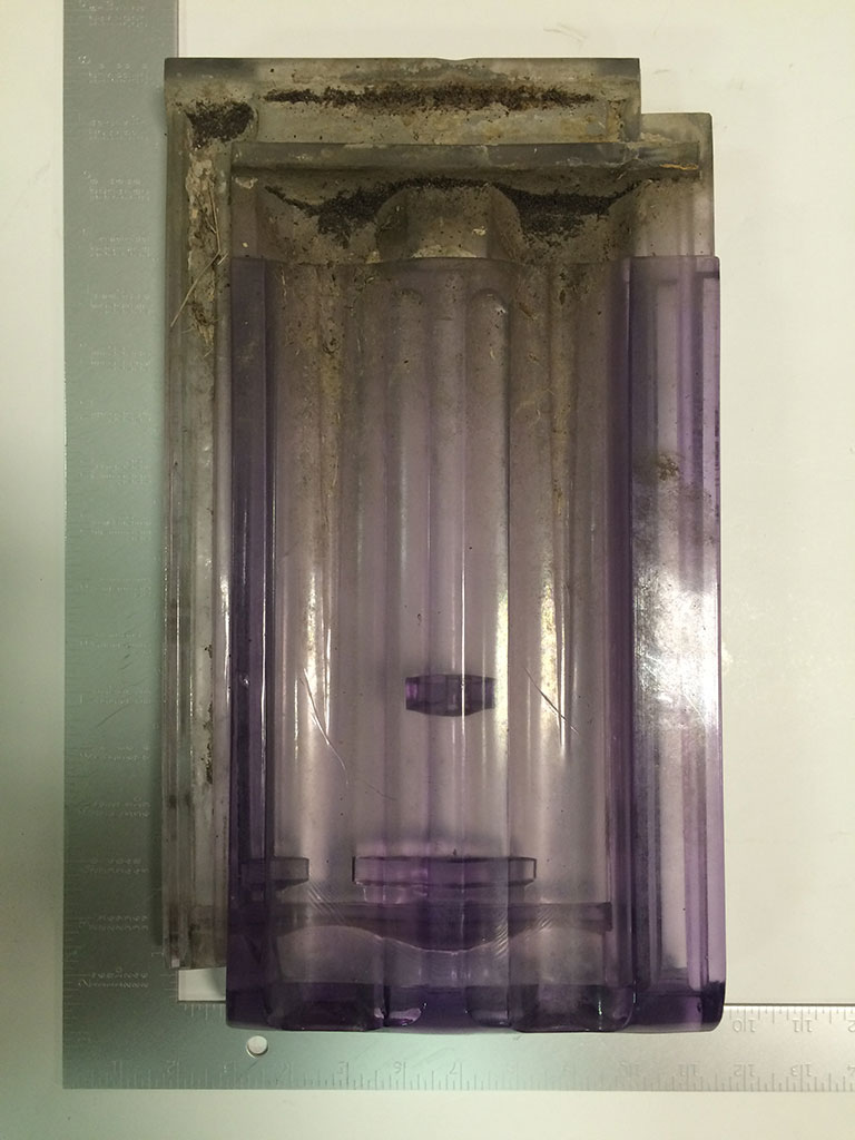 PRODUCT: SL-001 > Ludowici Ultra Rare French Sky Light Tile Standard 16 x 9.5 Purple Glass Smooth (Reclaimed) S/T